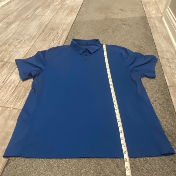 Lululemon Men's Evolution Short-Sleeve Polo Shirt, Blue 16438 - Picture 6 of 9